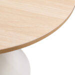 Hemena coffee table set of 2 pieces, white metal-mdf in natural shade - Слика 3
