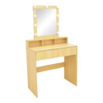 Dressing table Virna with led in natural color 80x40x145cm - Image 2