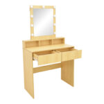 Dressing table Virna with led in natural color 80x40x145cm - Image 3