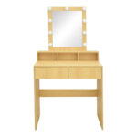 Dressing table Virna with led in natural color 80x40x145cm - Image 4