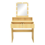 Dressing table Virna with led in natural color 80x40x145cm - Image 5