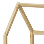 Children's bed Bambie with railing Montessori pine wood in natural shade 70x140cm - Слика 5