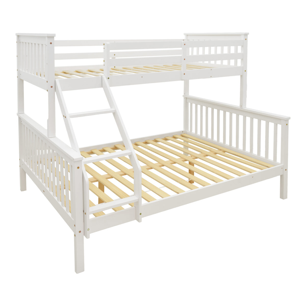 Armonia children's bunk bed, pine wood, white, 90/140x190cm - Image 3