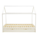 Children bed DreamHouse Montessori with sliding bed pine wood white 90x190cm - Image 4