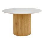 Sikulu oak MDF with ceramic surface in white marble look D125x77cm - Image 2
