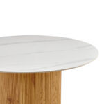 Sikulu oak MDF with ceramic surface in white marble look D125x77cm - Image 4