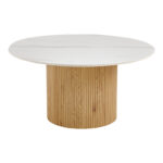 Sikulu oak MDF with ceramic surface in white marble look D80x40cm - Слика 2