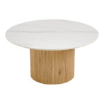 Sikulu oak MDF with ceramic surface in white marble look D80x40cm - Слика 3