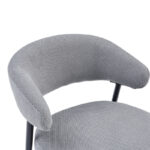 Timur armchair grey fabric with black metal legs 61x55x78cm - Слика 5