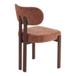 Glamor chair brown-walnut fabric metal legs 53x51x81cm - Image 2