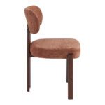 Glamor chair brown-walnut fabric metal legs 53x51x81cm - Image 3