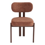 Glamor chair brown-walnut fabric metal legs 53x51x81cm - Image 4