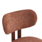Glamor chair brown-walnut fabric metal legs 53x51x81cm - Image 5