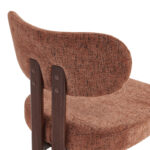 Glamor chair brown-walnut fabric metal legs 53x51x81cm - Image 6