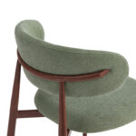 Moss chair pistachio - walnut fabric metal legs 53x50x76cm - Image 6