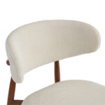 Moss chair beige - walnut fabric metal legs 53x50x76cm - Image 5