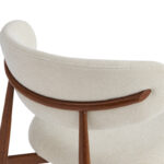 Moss chair beige - walnut fabric metal legs 53x50x76cm - Image 6