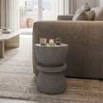 Side table Sezano grey MGO D34x45cm