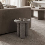 Side table Nenia grey MGO D40x45cm