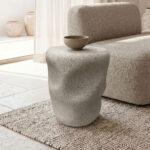 Side table Ardin ecru MGO D39.5x49.5cm