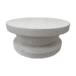 Coffee table Cerba white MGO D70x30cm - Image 2