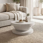 Coffee table Cerba white MGO D70x30cm