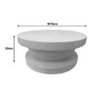 Coffee table Cerba ecru MGO D70x30cm - Image 3