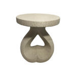 Side table Belena ecru MGO D38.5x45.5cm - Image 2