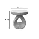 Side table Belena ecru MGO D38.5x45.5cm - Image 4