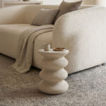 Side table Fenfen ecru MGO D33x40cm