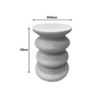 Side table Fenfen ecru MGO D33x40cm - Image 3