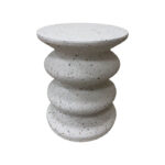 Side table Bellon white MGO D40x46cm - Image 2