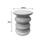 Side table Bellon white MGO D40x46cm - Image 3