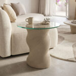 Coffee table Klida beige MGO D40x63cm