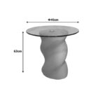 Coffee table Klida travertine look MGO D40x63cm - Image 3