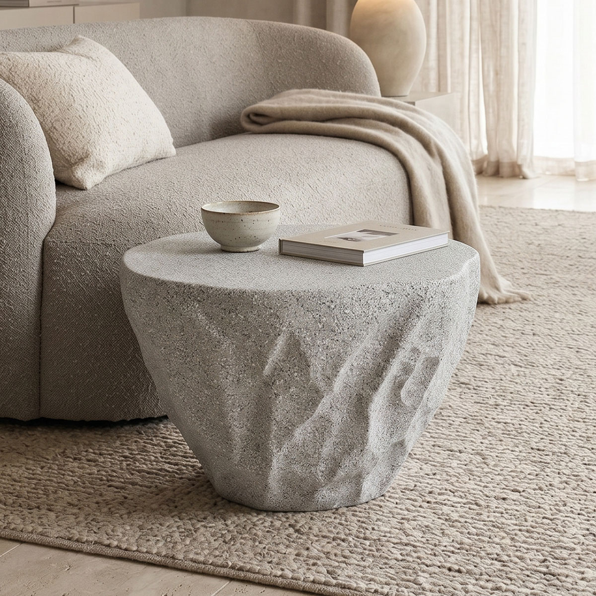 414-000023 Coffee table Delion white MGO 65x46.5x41cm - Image 1
