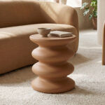 Side table Jonne terracotta MGO D40x46cm