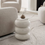 Side table Zoubi white MGO D35x43cm