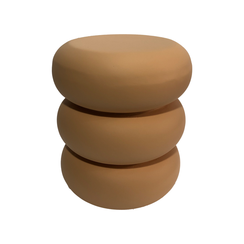 414-000030 Side table Zoubi terracotta MGO D35x43cm - Image 1