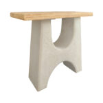 Console table Marila fir wood-mdf in natural-white color 100x38x80cm - Image 2
