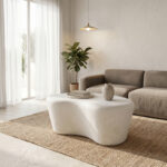 Coffee table Fedris mdf white 80x70x34cm