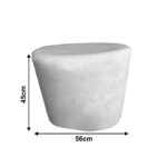 Coffee table Fedris mdf white D60x45cm - Слика 3