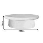 Coffee table Herona mdf white 100x60x34cm - Слика 3