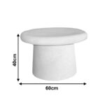 Coffee table Herona mdf white D60x40cm - Image 3