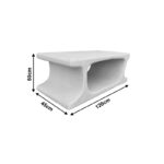 Coffee table Nafel mdf white 120x60x45cm - Image 5