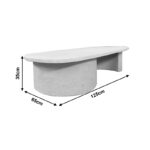 Coffee table Verven mdf white 120x60x32cm - Слика 5