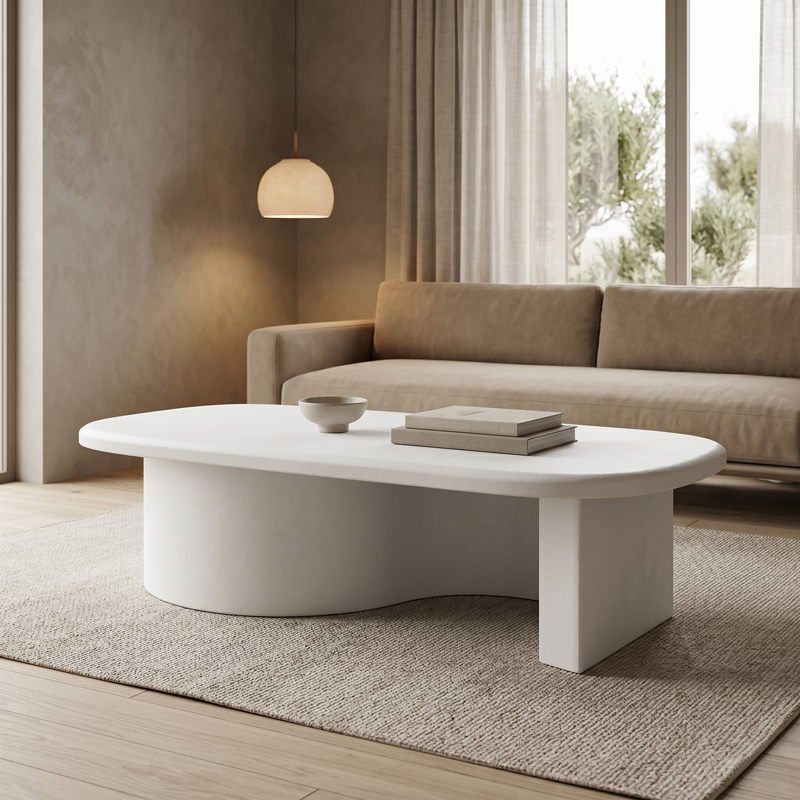 415-000014 Coffee table Verven mdf white 120x60x32cm - Слика 1