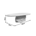 Coffee table Zinol mdf-polyresin white 105x62x32cm - Слика 5