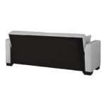 3-seater sofabed Vox with storage space light grey fabric 210x84x83cm - Слика 5