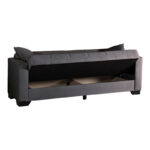 3-seater sofabed Vox with storage space anthracite fabric 210x84x83cm - Слика 3